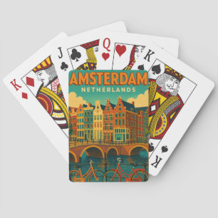 Retro Amsterdam Niederlande Spielkarten