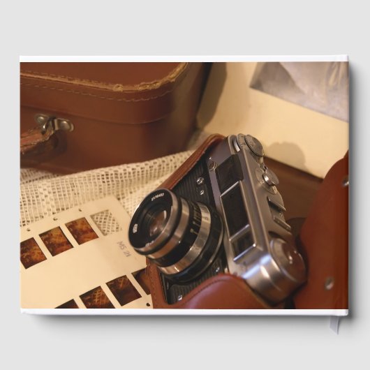 Retro analoge Videokamera-Gästebuch Gästebuch (Rückseite)