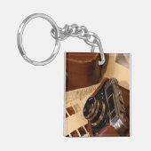 Retro-Analogkamera des Fotos Schlüsselanhänger (Vorderseite links)