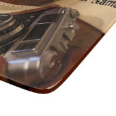 Retro-Analogkamera des Fotos Schneidebrett (Ecke)