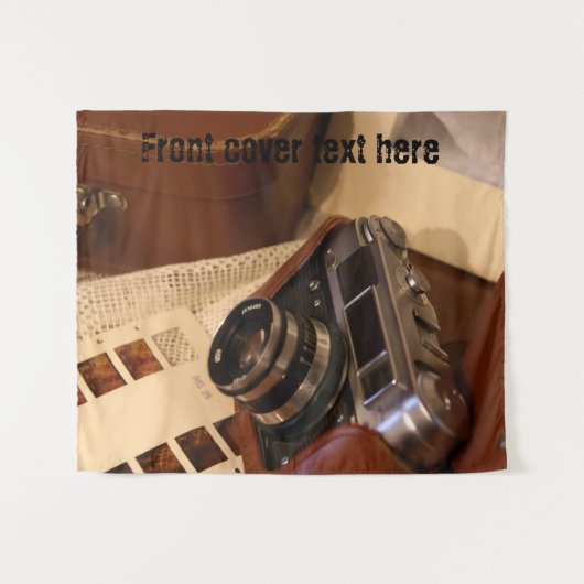 Retro-Analogkamera des Fotos Wandteppich (Vorderseite (Horizontal))