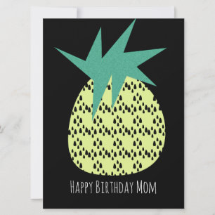 Retro-Ananas Alles Gute zum Geburtstag Gelbe Schwa
