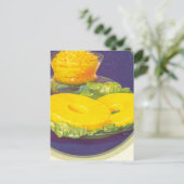 Retro Ananas Artwork Postkarte (Stehend Vorderseite)