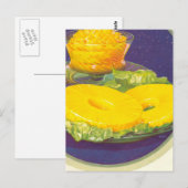 Retro Ananas Artwork Postkarte (Vorne/Hinten)