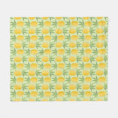 Retro Ananas Fleecedecke (Vorderseite (Horizontal))