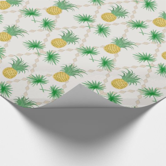 Retro, Ananas Geschenkpapier (Ecke)