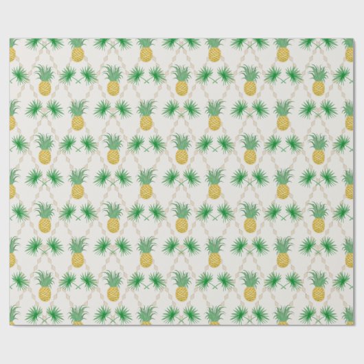 Retro, Ananas Geschenkpapier (Flach)