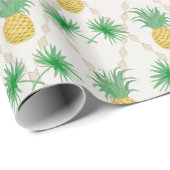 Retro, Ananas Geschenkpapier (Rolleneckpunkt)