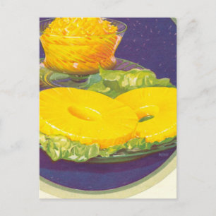 Retro-Ananas-Grafik Postkarte