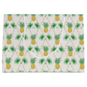 Retro, Ananas Große Geschenktüte (Vorderseite)