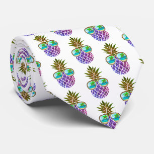Retro-Ananas mit Sonnenbrille Krawatte
