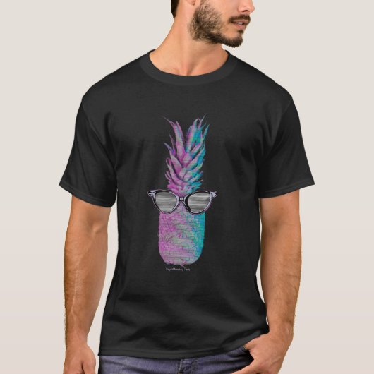 Retro Ananas mit Sonnenbrille Shades Summer Vibe T-Shirt (Vorderseite)