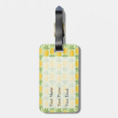 Retro Ananas| Monogramm Gepäckanhänger (Rückseite vertikal)