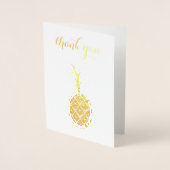 Retro Ananas Party vielen Dank Folienkarte (Vorderseite)