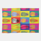 Retro Ananas Pop Kunst Bright Bold Kitchen Print Geschirrtuch (Horizontal)