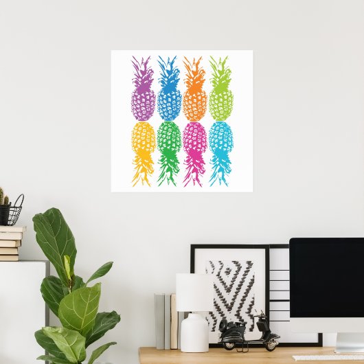Retro Ananas Print Poster (Heimbüro)