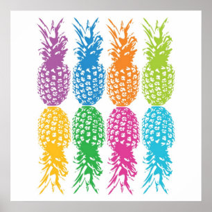 Retro Ananas Print Poster