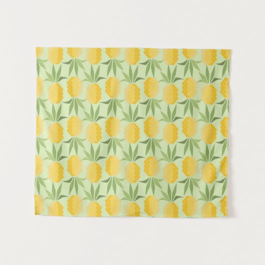 Retro Ananas Wandteppich (Vorderseite (Horizontal))