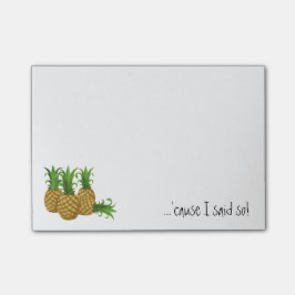 Retro Ananas, weil ich so Posten-it® 4 x 3 sagte Post-it Klebezettel