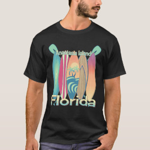 Retro Anastasia Island Florida SUP Stand Up Paddel T-Shirt