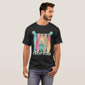 Retro Anastasia Island Florida SUP Stand Up Paddel T-Shirt (Vorne ganz)