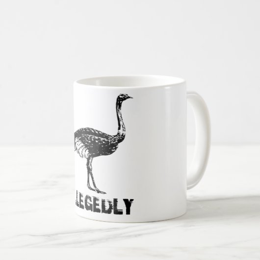 Retro angeblich Ostrich Kaffeetasse (VorderseiteRechts)