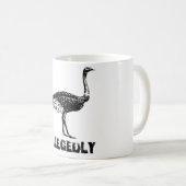 Retro Angeblich Strauß Kaffeetasse (VorderseiteRechts)