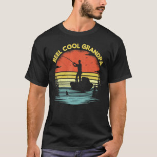 Retro-Angeln Retro-Rolle Cooler Opa-Angler T-Shirt
