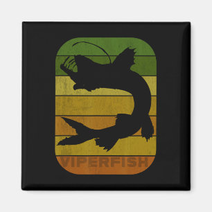 Retro-Angeln Tiefsee-Fisch Anglerfisch Ichthyologi Magnet