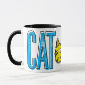 Retro Angesagt Cat Vater Tasse (Links)