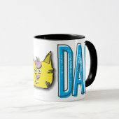 Retro Angesagt Cat Vater Tasse (VorderseiteRechts)