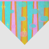 Retro Angesagt Mod Pop Streifen Muster Rosa Orange Seidenpapier (Ausschnitt)