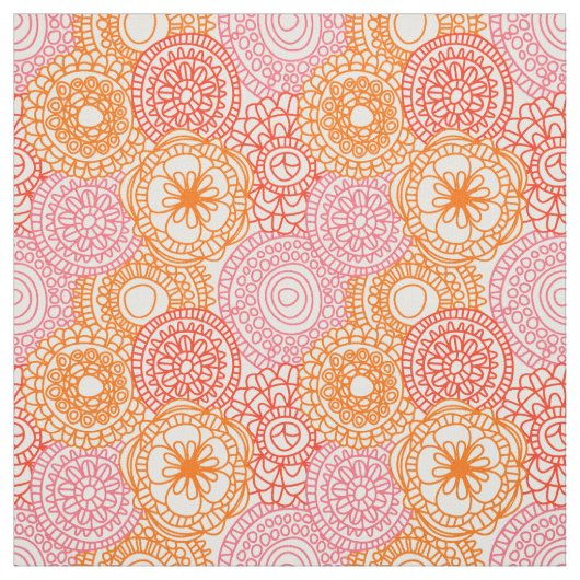 Retro Angesagte Fun Happy Summer Floral Muster Stoff (Muster)