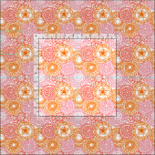 Retro Angesagte Fun Happy Summer Floral Muster Stoff (Kachel)