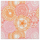 Retro Angesagte Fun Happy Summer Floral Muster Stoff (Nahaufnahme)