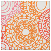 Retro Angesagte Fun Happy Summer Floral Muster Stoff (Nahaufnahme)