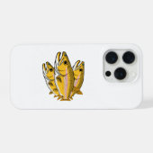 Retro-Angler-Geschenk mit Blitzforelle iPhone Hülle (Rückseite (Horizontal))