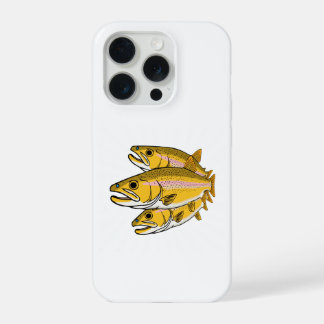 Retro-Angler-Geschenk mit Blitzforelle iPhone 15 Pro Hülle