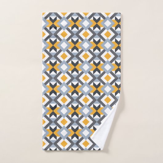 Retro Angles Abstraktes geometrisches Muster Handtuch (Handtuch)
