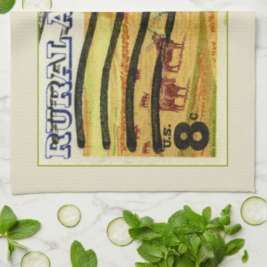 Retro Angus Geschirrtuch (Gefaltet)