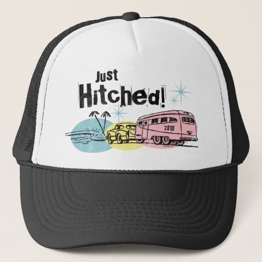 Retro Anhänger Hitched gerade Hut Truckerkappe (Vorderseite)