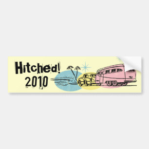 Retro Anhänger Hitched gerade kundenspezifischen Autoaufkleber