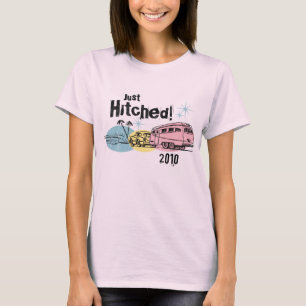 Retro Anhänger Hitched gerade personalisierten T  T-Shirt