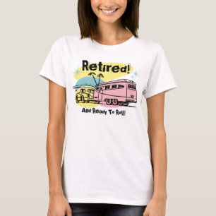 Retro Anhänger pensionierter T - Shirt