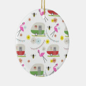 Retro Anhänger-u. Flamingo-Muster Keramikornament (Rechts)