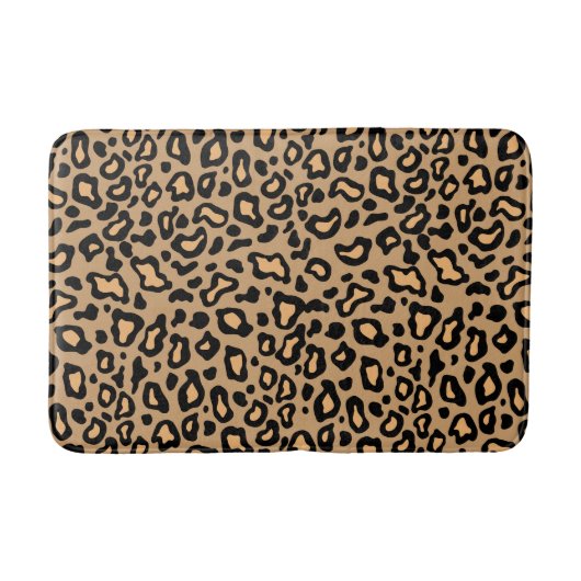Retro Animal Print Leopard Bath Mat Bad Rug Badematte (Vorderseite)