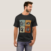Retro Animal Racoon T-Shirt (Vorne ganz)