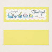 Retro Animal Train Favor Tag (Vorne & Hinten)