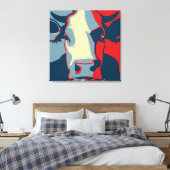 Retro Animal Wall Pop Art Cow Portrait Leinwanddruck (Insitu (Schlafzimmer))
