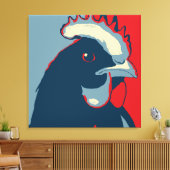 Retro Animal Wall Pop Art Hühnerportrait Leinwanddruck (Insitu (Wohnzimmer))